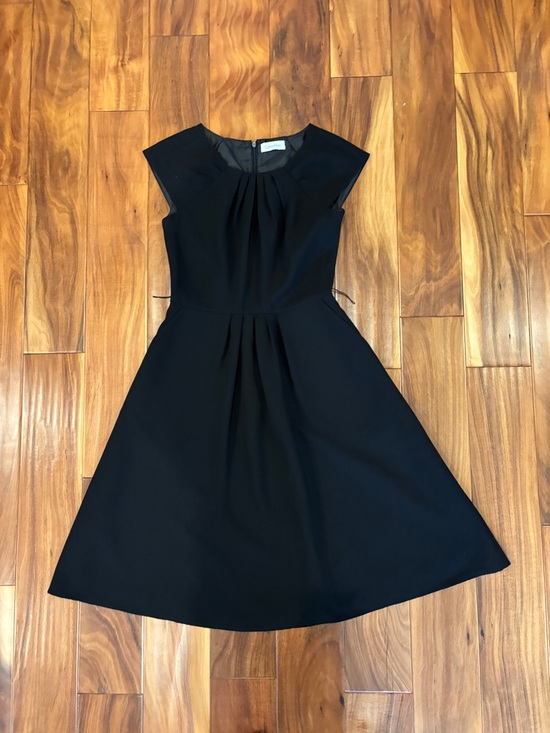 Calvin Klein Dresses & Skirts - Calvin Klein sz 4, Black Cap-Sleeve Midi Fit-and-Flare Dress